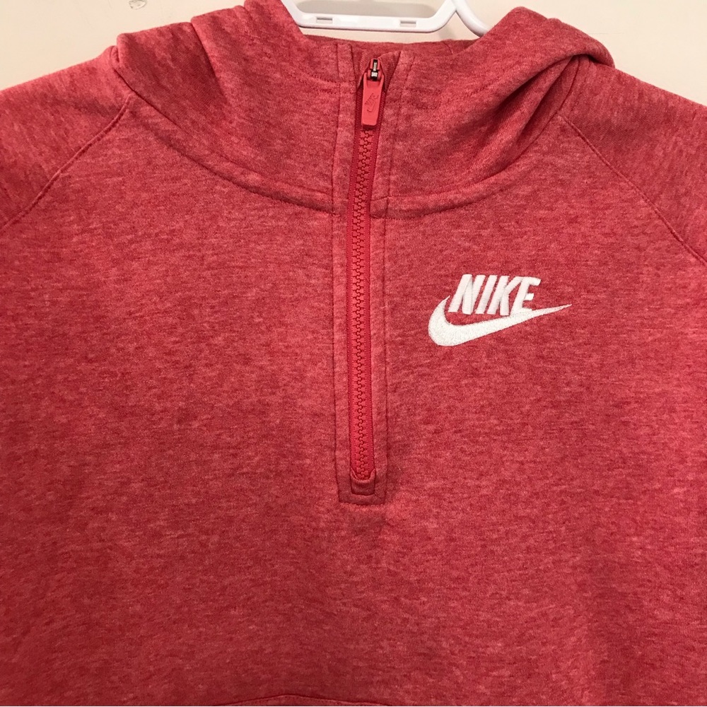 Nike Pink Pullover Half Zip Hooded Poncho - Picture 4 of 9